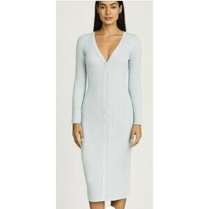 525 America Ribbed Button Down Sweater Dress Cardigan NWT Size Large